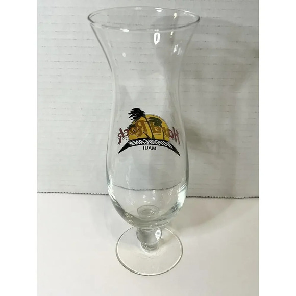 HARD ROCK CAFE Vegas & Maui‎ Tall Hurricane Glass Milkshake Cocktail Lager Beer - Picture 10 of 10